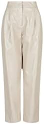 Emporio Armani Women's Pu Leather with Crocodile Pattern Pleated Trouser