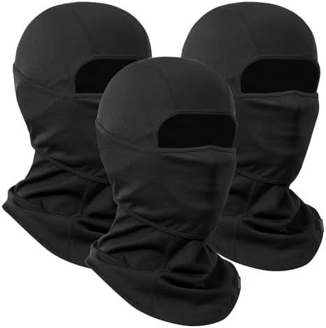 Balaclava Ski Mask 3 Pieces Full Face Cover for Men and Women Sun Protection Breathable Face Mask for Motorcycle