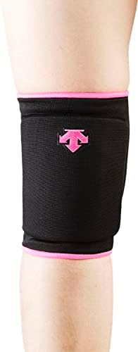 DESCENTE DVB-8601B Volleyball Knee Supporter Knee Pad, Black x P Pink, F