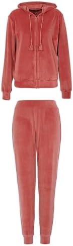 Emporio Armani womens Women's Chenille Full Zip Jacket + PantsPajama Set