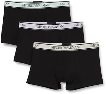 Emporio Armani Men's Stretch Cotton Core Logoband 3-Pack Trunk