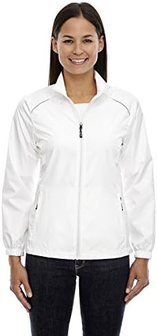 Core 365 Ladies Motivate Unlined Lightweight Jacket, Large, WHITE 701