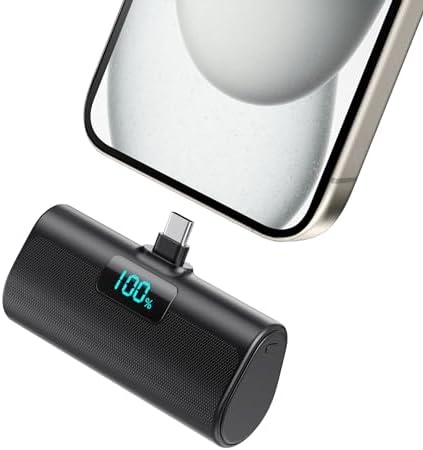 Mini Portable Charger Power Bank for iPhone 15 Series, [2024 Upgraded] 5200mAh PD USB C Battery Pack with LCD Display, Compatible with iPhone 15 Plus/15 Pro/15 Pro Max/iPad Pro/air Android Phone etc