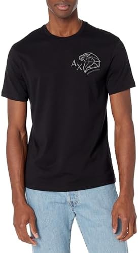 Emporio Armani Men's Regular Fit Cotton Embroidered Small Armani Eagle Tee