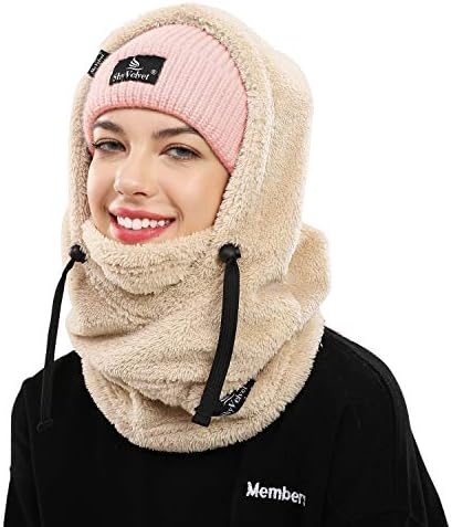 Shy Velvet Balaclava Wind-Resistant Winter Face Mask,Fleece Ski Mask for Men and Women,Warm Face Cover Hat Cap Scarf