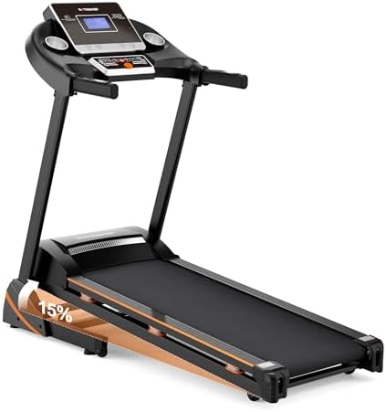 RENESTAR Treadmills for Home, Treadmill with 0-15% Auto Incline, 3HP Folding Treadmill for Running Walking with 280LBS Weight Capacity, Incline Treadmill Equipped with Bluetooth & Pulse Monitor