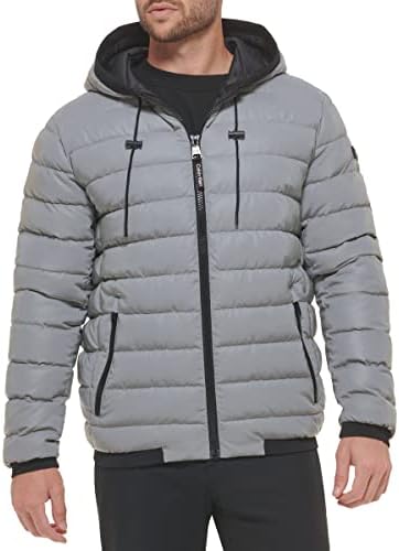 Calvin Klein Men's Hooded Super Shine Puffer Jacket