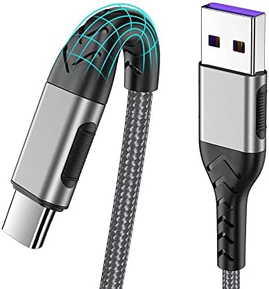 Durcord USB C Cable, Upgarded 2Pack 10ft Fast USB Type C Charging Cable for Android/Phone/Pad/Laptop, Type C Charger Braided USB Cable Compatible withi Phone 15/Pro/Plus/Max/Sam.Sung-Silver