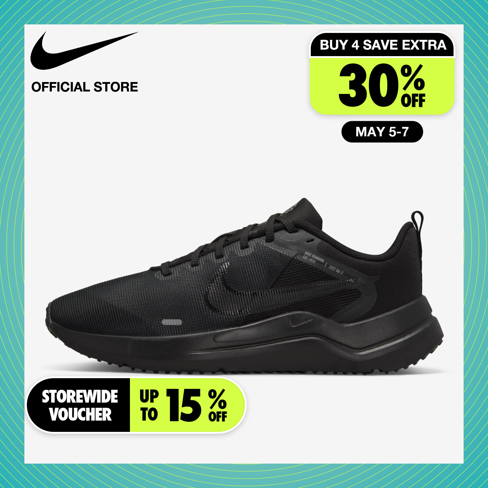 Nike Women's Downshifter 12 Road Running Shoes - Black