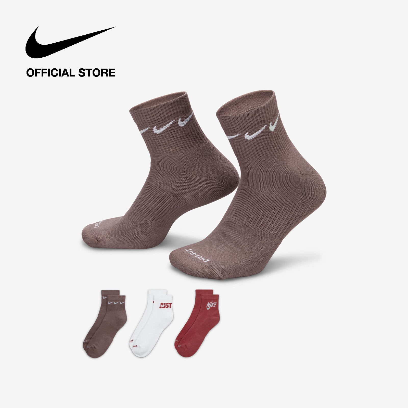 Nike Men's Everyday Plus Cushioned Training Ankle Socks (3 Pairs) - Multi-Color