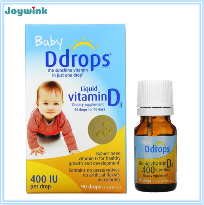[SG stock] Ddrops baby Liquid Vitamin D3 Vitamin Supplement, 400 IU, 90 drops 2.5ml