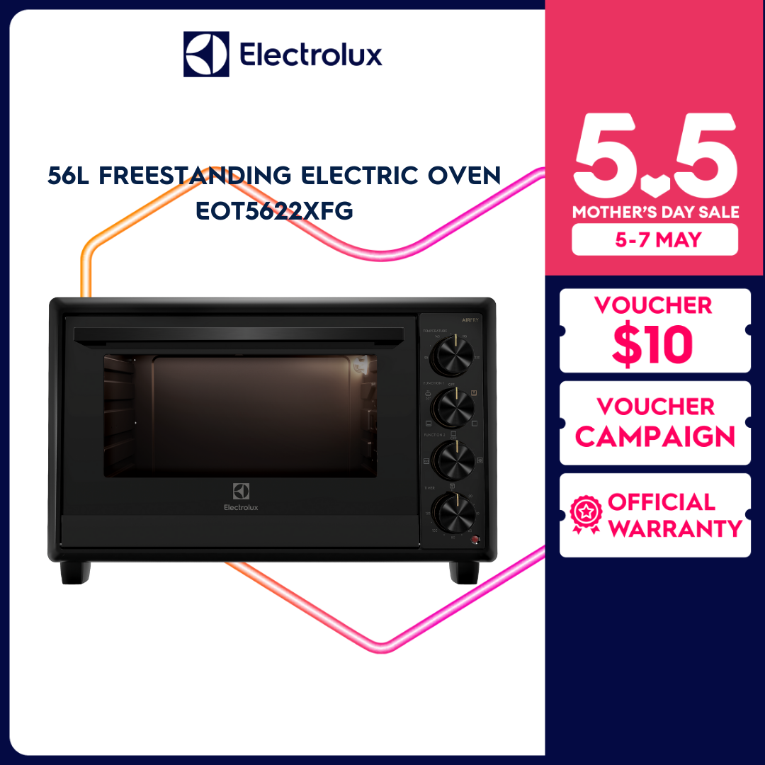 [New] Electrolux EOT5622XFG 56L Freestanding Electric Oven With Airfry Function - 2 Years Warranty