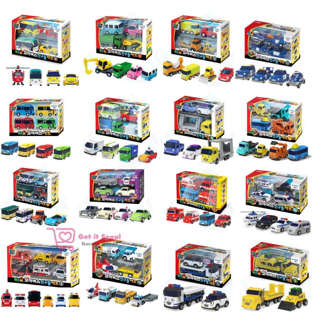 Tayo Little Bus Friends Set 1 ~ 13 Toy mini car fire truck police car ambulance heavy equipment tow truck